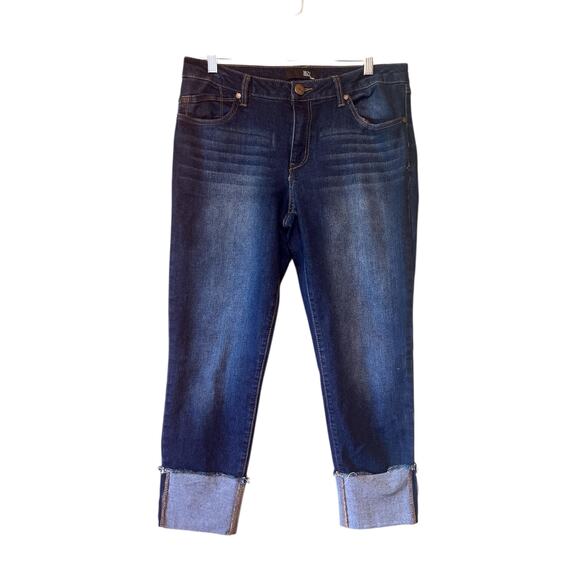 1822 Denim Cropped Jeans Taylor, Women's Size 12 Dark Wash - Picture 1 of 5